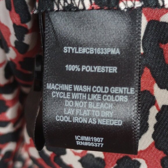 Sanctuary Black & Red Mod Cheetah Print Blouse - Picture 8 of 9